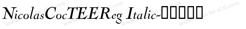 NicolasCocTEEReg Italic字体转换